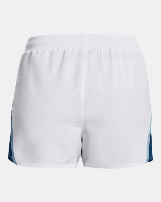 Women's UA Fly-By 2.0 Shorts, White, pdpMainDesktop image number 7